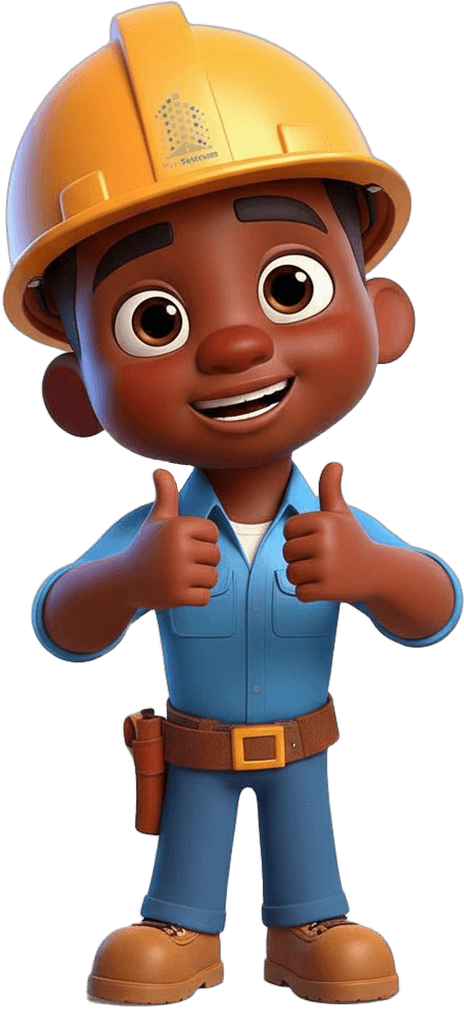 Construction Boy - TechServices App Mascot